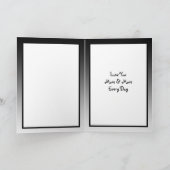 Happy Valentine's Day Black Ombre-fotokaart Kaart (Binnen)