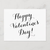 Happy Valentine's Day black script kalligrafie Briefkaart (Voorkant)