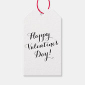 Happy Valentine's Day black script kalligrafie Cadeaulabel (Voorkant)