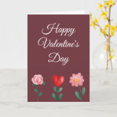 Happy Valentine's Day bloemen begraven een scriptk Kaart (Gele Bloem)