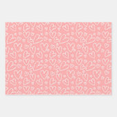 Happy Valentine's Day  Blush Pink Heart Inpakpapier Vel (Voorkant 2)