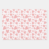Happy Valentine's Day  Blush Pink Heart Inpakpapier Vel (Voorkant)