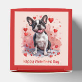 Happy Valentines Day Boston Terrier Dog Bedankdoosjes (Bovenkant)