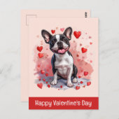 Happy Valentines Day Boston Terrier Dog Briefkaart (Voorkant / Achterkant)