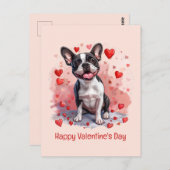 Happy Valentines Day Boston Terrier Dog Briefkaart (Voorkant / Achterkant)