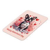 Happy Valentines Day Boston Terrier Dog Magneet (Linkerzijde)