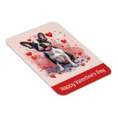 Happy Valentines Day Boston Terrier Dog Magneet (Rechterzijde)