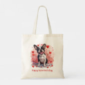 Happy Valentines Day Boston Terrier Dog Tote Bag (Achterkant)