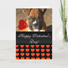 Happy Valentine's Day Boxer hondenharten Kaart