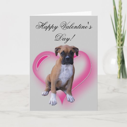 Happy Valentine's Day Boxer wenskaart Feestdagen Kaart (Voorkant)