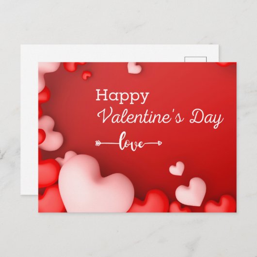 Happy Valentine's Day Briefkaart (Voorkant / Achterkant)