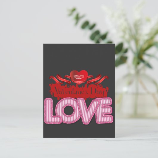 Happy Valentines Day Briefkaart (Staand voorkant)