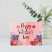 Happy Valentines Day Briefkaart (Staand voorkant)