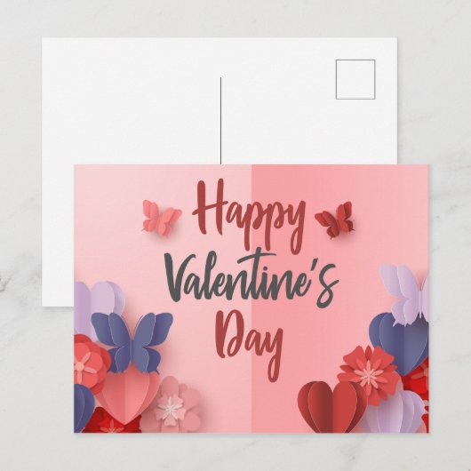 Happy Valentines Day Briefkaart (Voorkant / Achterkant)