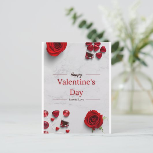 Happy Valentine's Day Briefkaart (Staand voorkant)