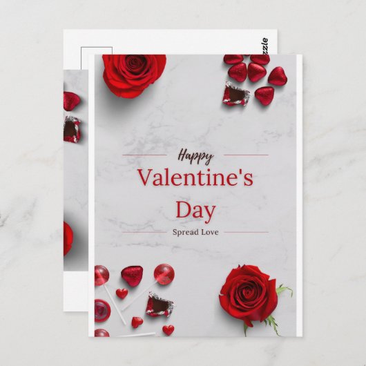 Happy Valentine's Day Briefkaart (Voorkant / Achterkant)