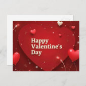 Happy Valentine's Day Briefkaart (Voorkant / Achterkant)