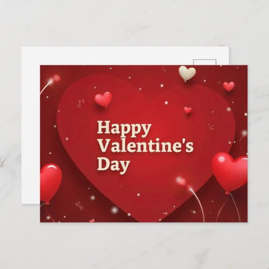 Happy Valentine's Day Briefkaart (Voorkant / Achterkant)