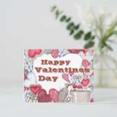 Happy Valentines Day Briefkaart (Staand voorkant)