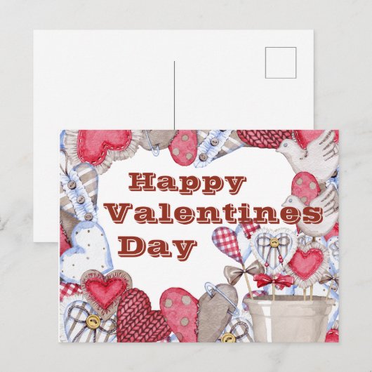 Happy Valentines Day Briefkaart (Voorkant / Achterkant)