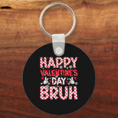 Happy Valentines Day Bruh Heart Valentine Boys Gir Sleutelhanger (Voorkant)