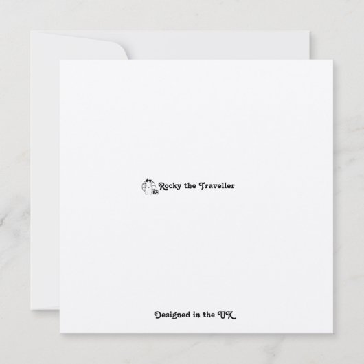 Happy Valentine's Day Bull Terrier with a Rose Kaart (Achterkant)