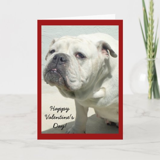 Happy Valentine's Day Bulldog wenskaart Feestdagen Kaart (Voorkant)