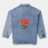 Happy Valentine's Day Bus with Owl Denim Jacket (Achterkant)