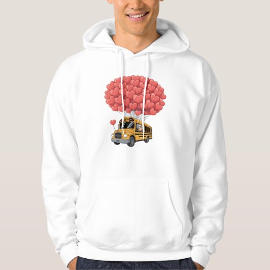 Happy Valentine's Day Bus with Owl Hoodie (Voorkant)
