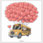 Happy Valentine's Day Bus with Owl Sticker (Vel)