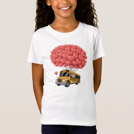 Happy Valentine's Day Bus with Owl T-shirt (Voorkant)