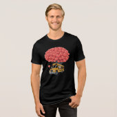 Happy Valentine's Day Bus with Owl Tri-Blend Shirt (Voorkant volledig)