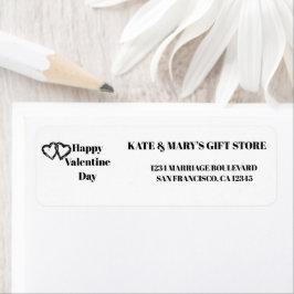 Happy Valentine's Day Business Name Website Etiket