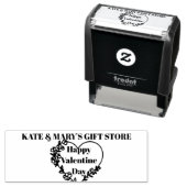 Happy Valentine's Day Business Name Website Zelfinktende Stempel (In situ)