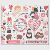 Happy Valentine's Day Cadeaupapier (Vlak)