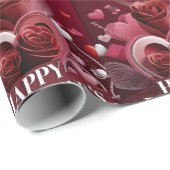 Happy Valentine's Day Cadeaupapier (Rol Hoek)