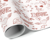Happy Valentine's Day Cadeaupapier (Rol Hoek)