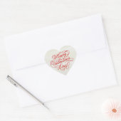 Happy Valentines Day Calligraphy  Hart Sticker (Envelop)
