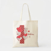 Happy Valentine's Day Canvas tas: een stijlvol cad Tote Bag (Voorkant)
