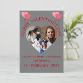 Happy Valentine's Day Card Bedankkaart (Staand voorkant)