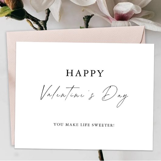 Happy Valentine's Day Card Bedankkaart