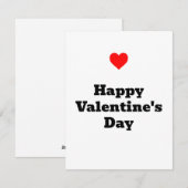 Happy Valentine's Day Card Feestdagenkaart (Voorkant / Achterkant)