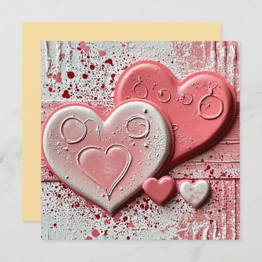 Happy Valentine's Day Card Feestdagenkaart (Voorkant / Achterkant)