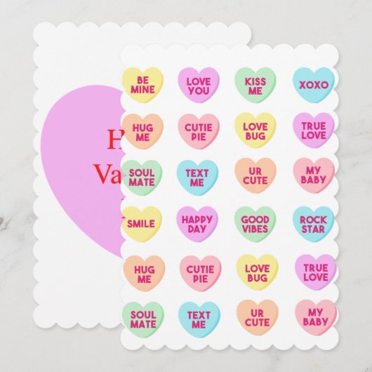 Happy Valentines Day Card Feestdagenkaart (Voorkant / Achterkant)