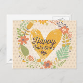 Happy Valentine's Day Card in heldere kleuren Feestdagenkaart (Voorkant / Achterkant)