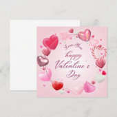 Happy Valentine's Day Card Kaart (Voorkant / Achterkant)