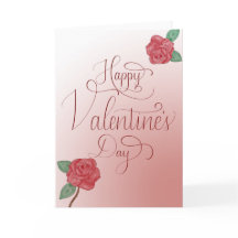 Happy Valentine's Day Card, met handschrift met Ro