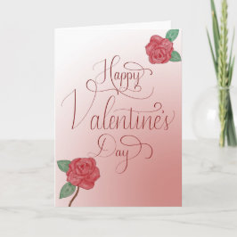 Happy Valentine's Day Card, met handschrift met Ro Feestdagen Kaart