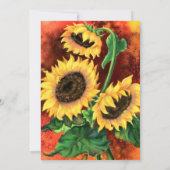 Happy Valentine's Day Card - Three Sunflowers (Achterkant)
