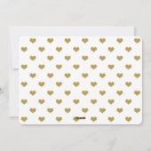 Happy Valentine's Day Card with Gold Hearts Feestdagenkaart (Achterkant)
